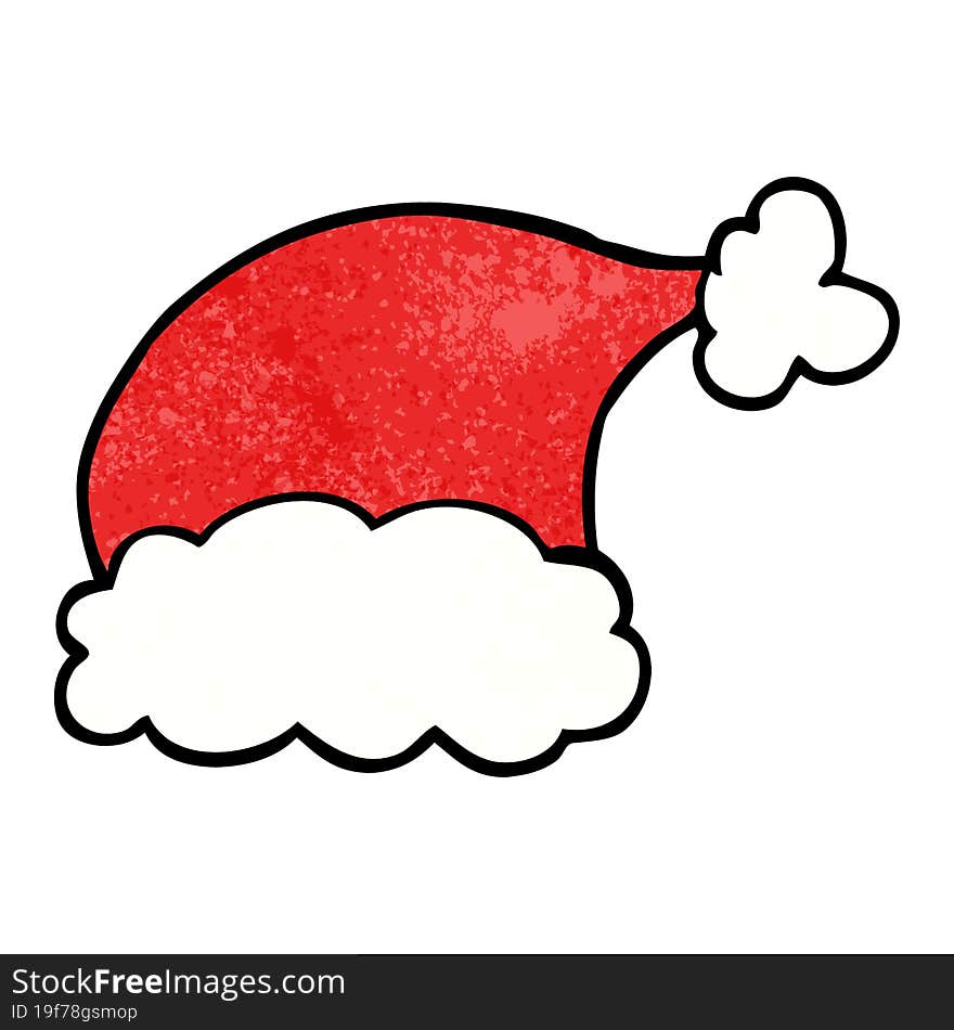 cartoon doodle santa hat