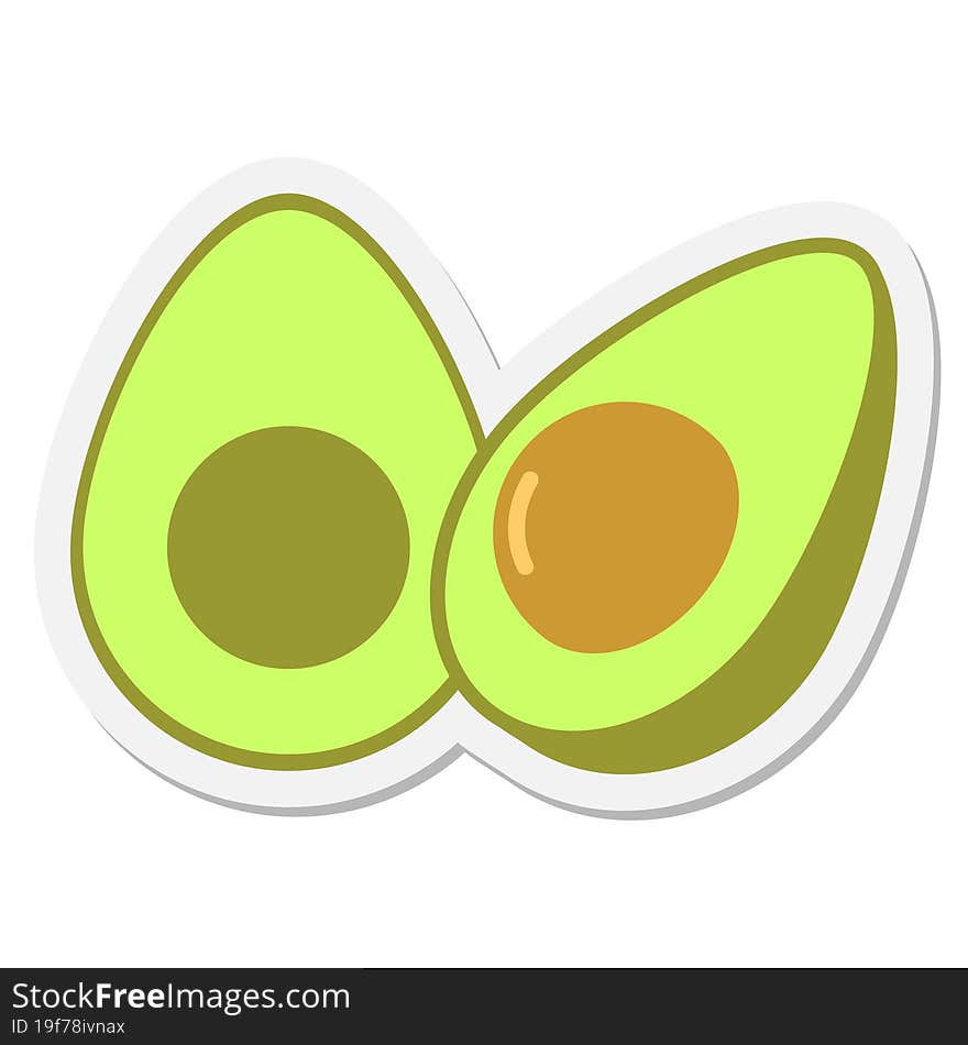 avocado sticker