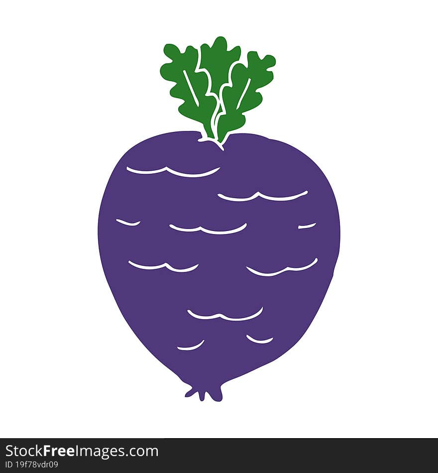 flat color style cartoon root vegetable