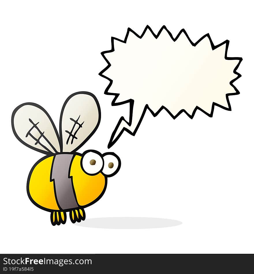 Speech Bubble Cartoon Bee