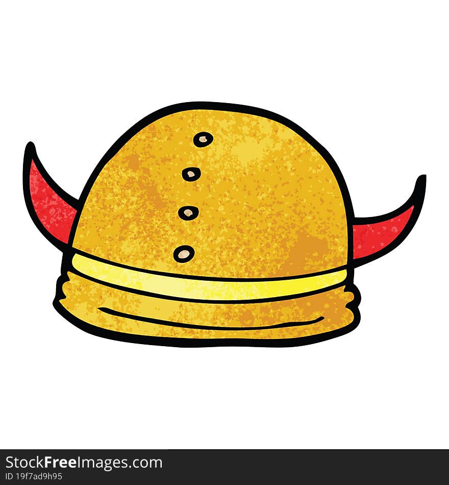 cartoon doodle viking helmet