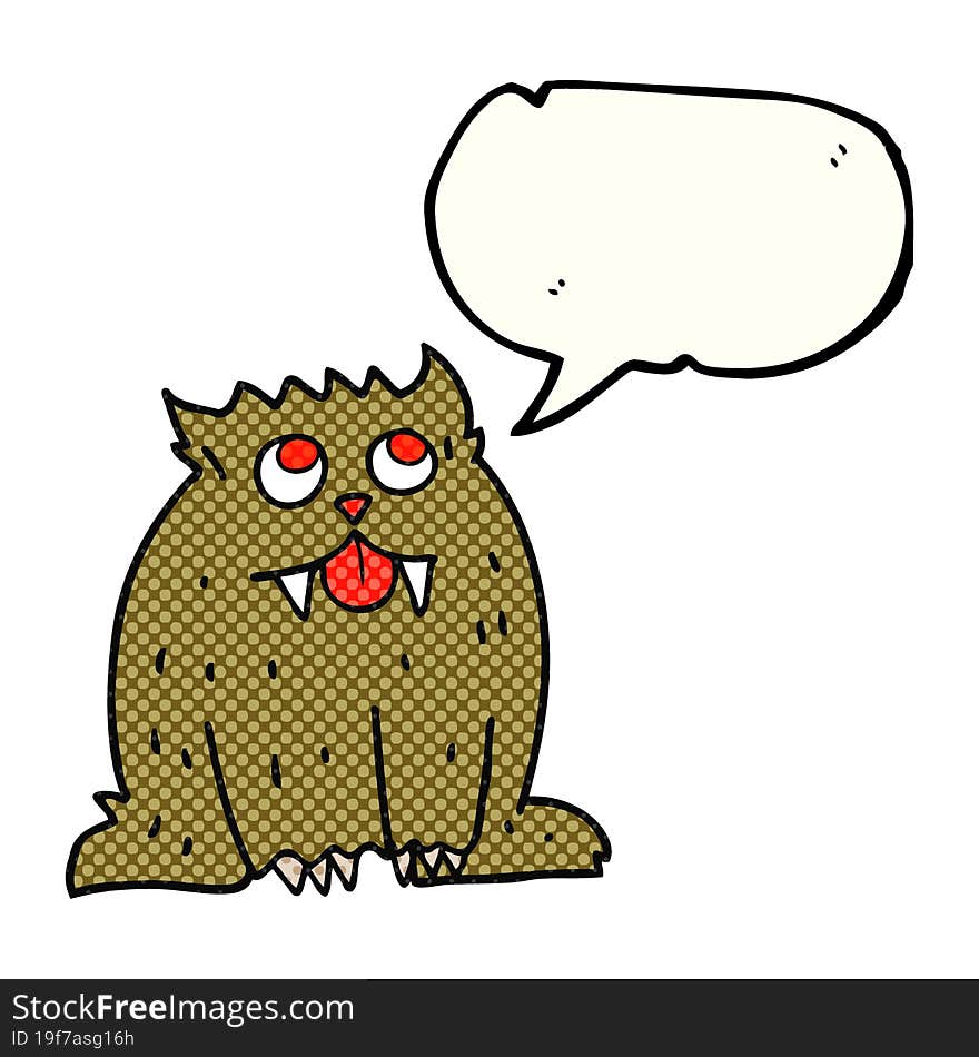 comic book speech bubble cartoon beast