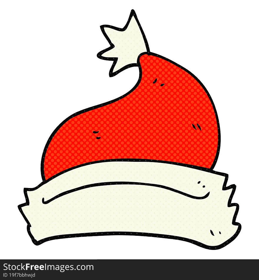 freehand drawn cartoon christmas hat