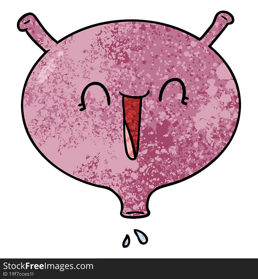 cartoon laughing bladder. cartoon laughing bladder