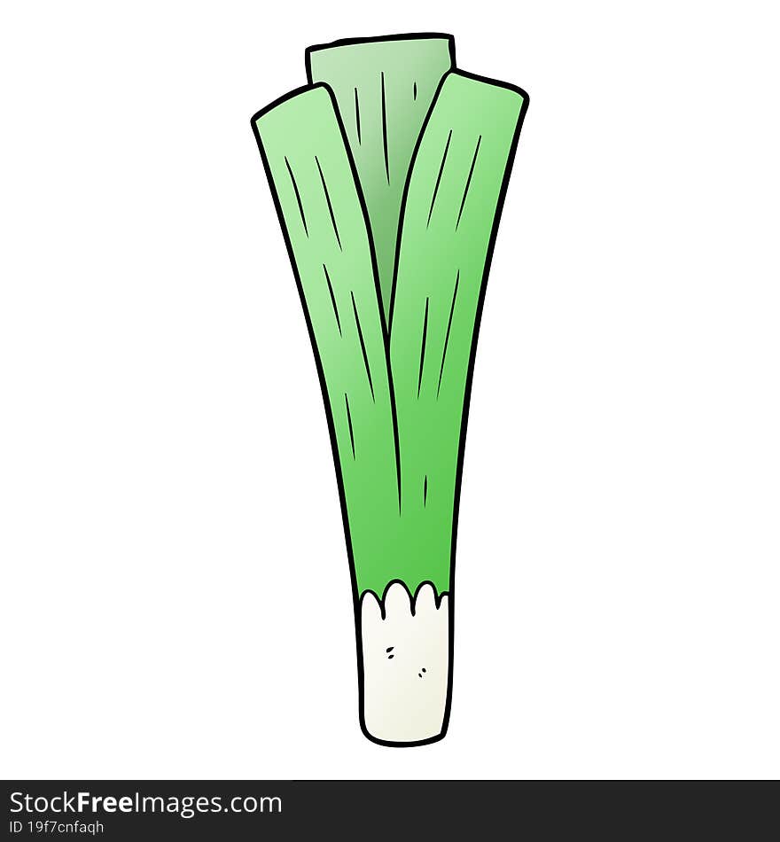 cartoon organic leek. cartoon organic leek