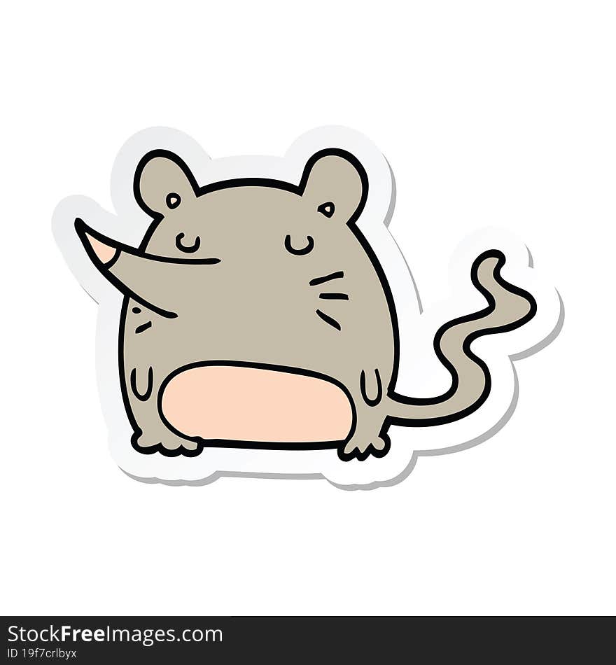 sticker of a cartoon mouse