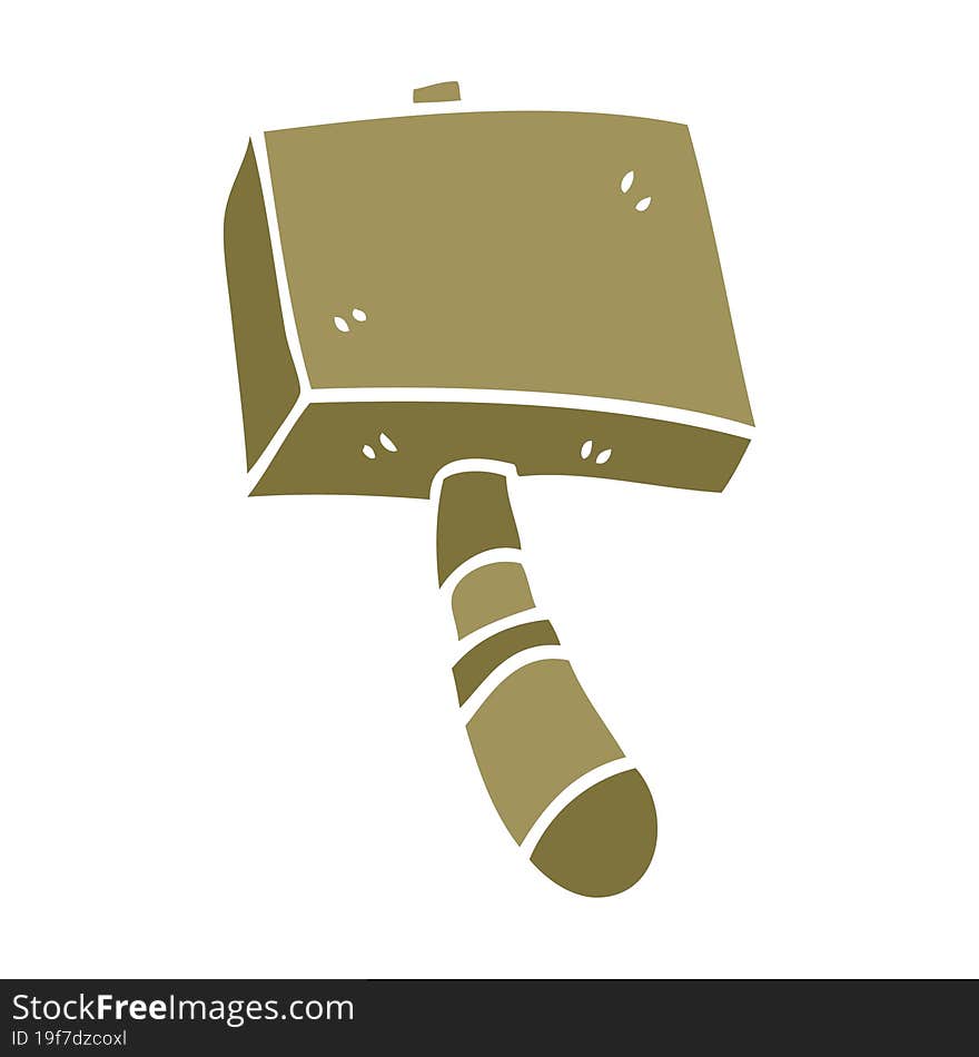 Cartoon Doodle Wood Hammer