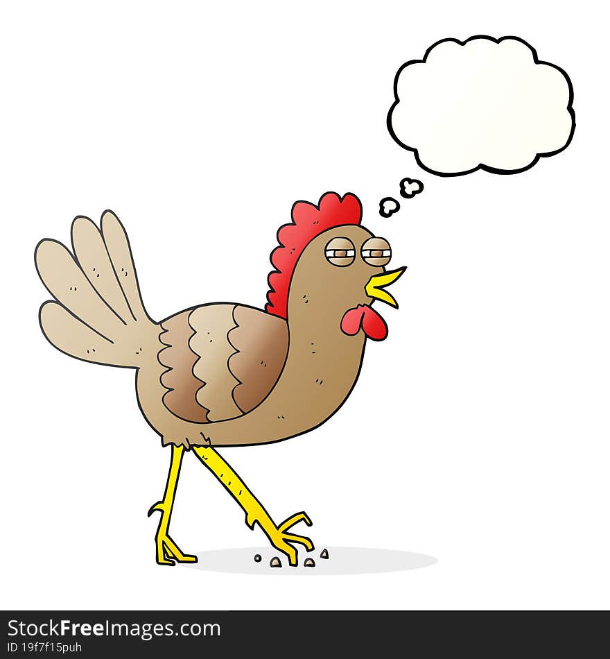 Thought Bubble Cartoon Chicken