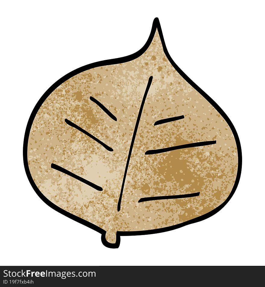 Cartoon Doodle Leaf