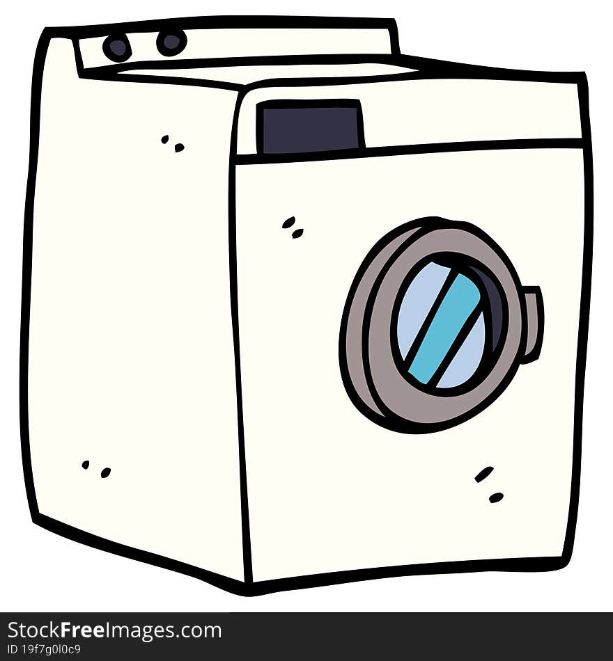 Cartoon Doodle Washing Machine