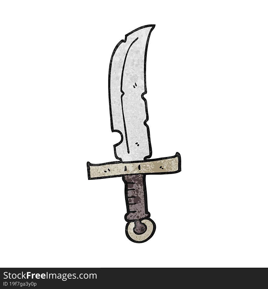 Textured Cartoon Knife