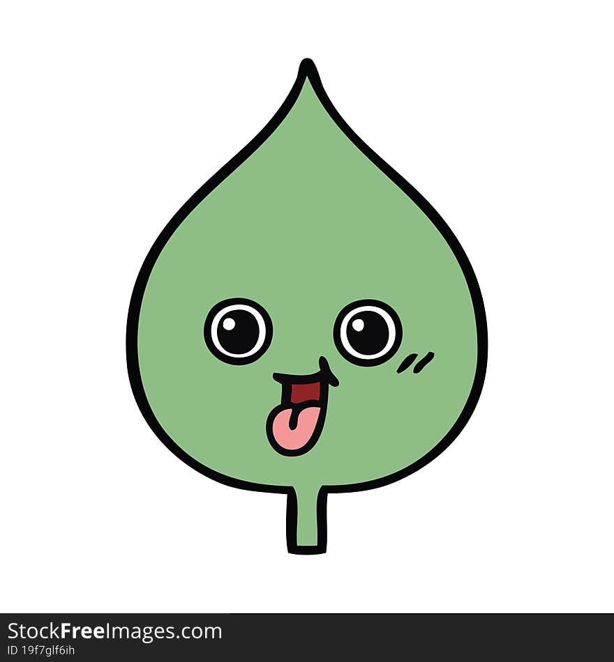 Cute Cartoon Expressional Leaf