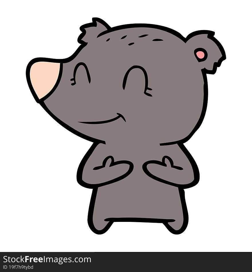 friendly bear cartoon. friendly bear cartoon