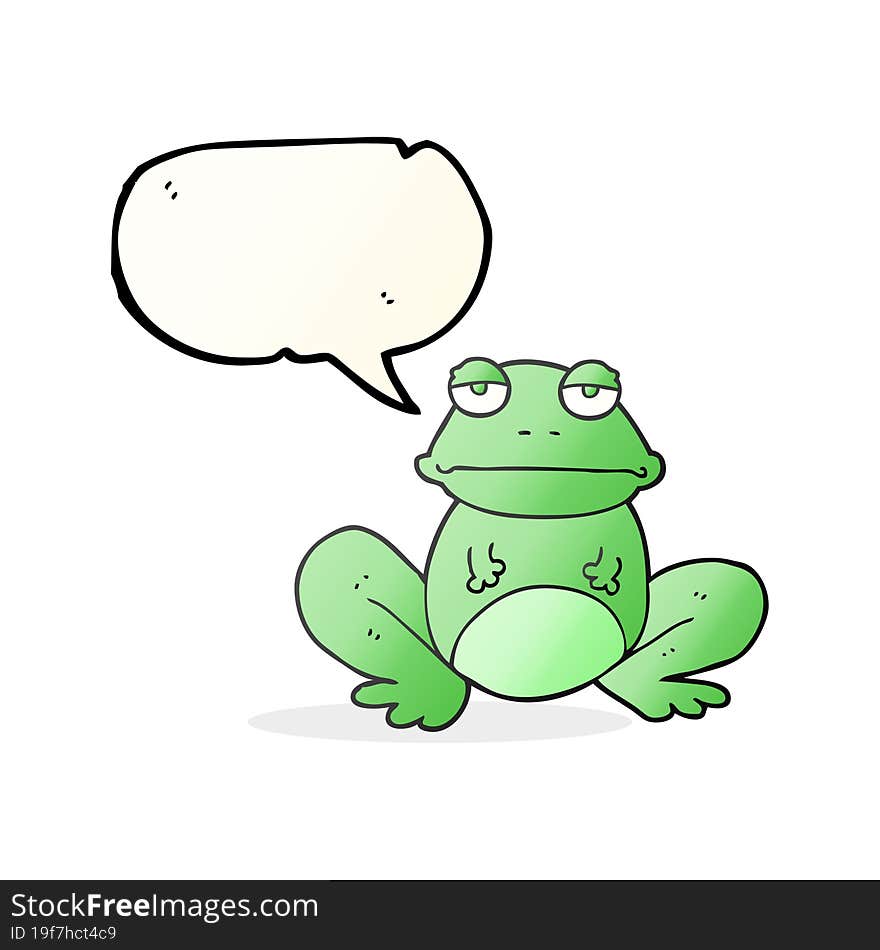 Speech Bubble Cartoon Frog