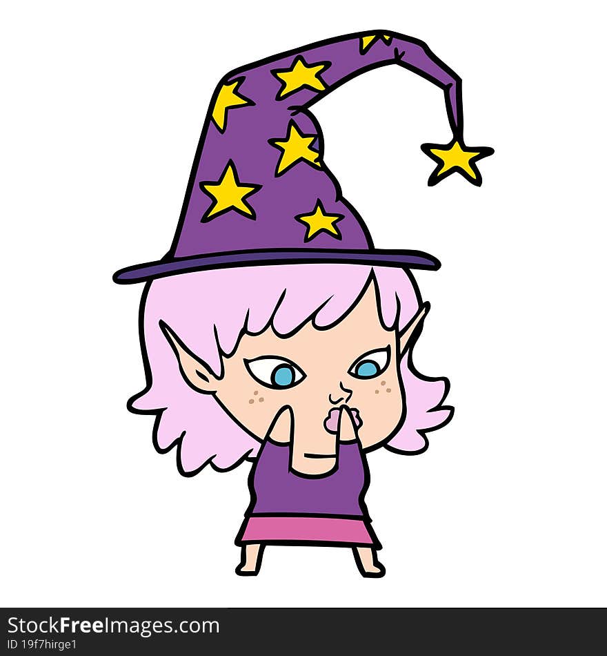 pretty cartoon witch girl. pretty cartoon witch girl