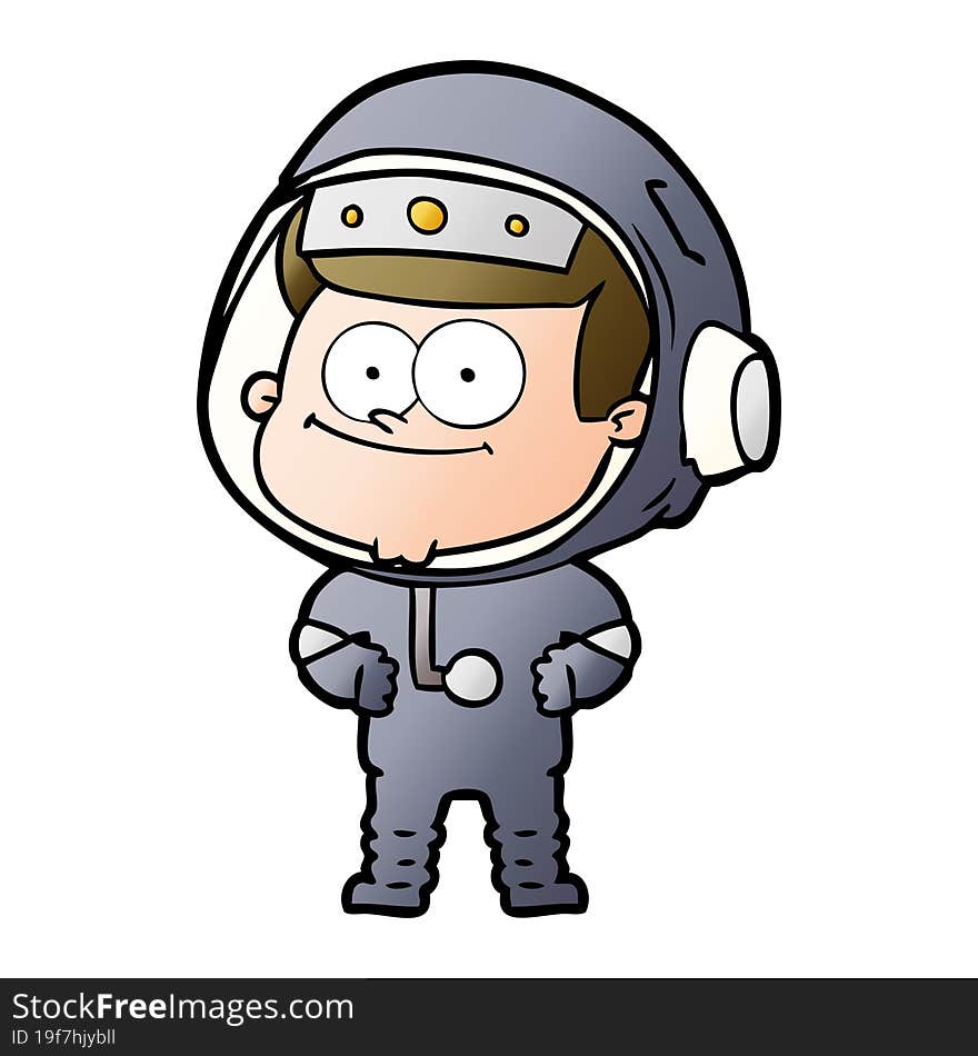 happy astronaut cartoon. happy astronaut cartoon