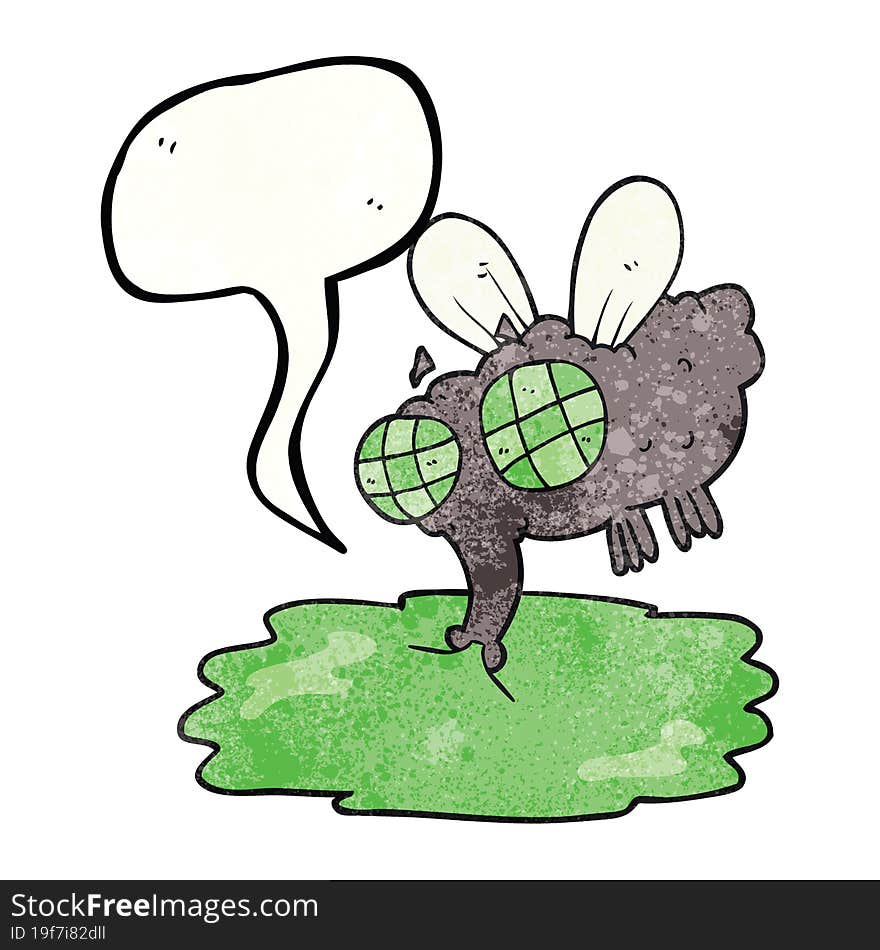 speech bubble textured cartoon gross fly