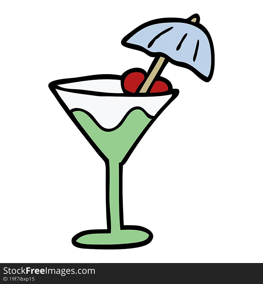 Cartoon Doodle Cocktail