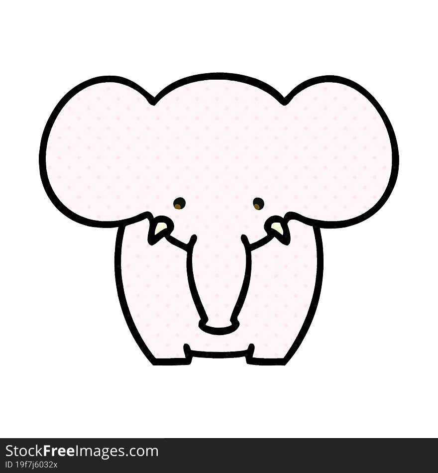 quirky comic book style cartoon elephant