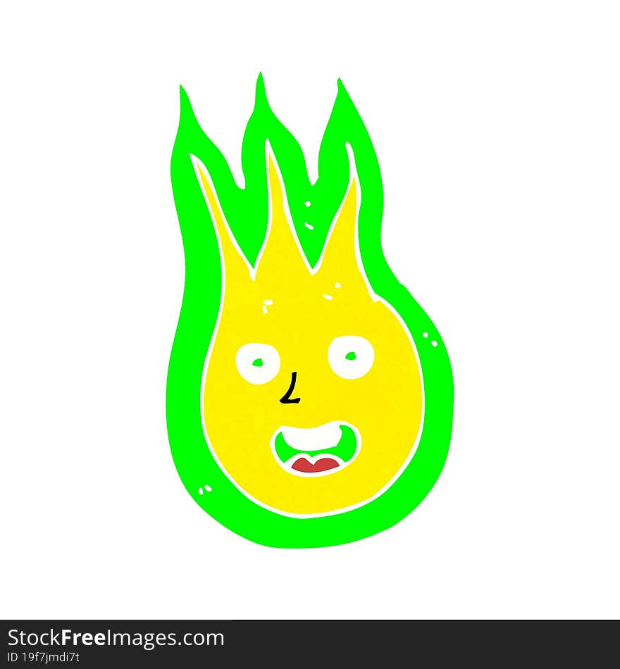 cartoon friendly fireball