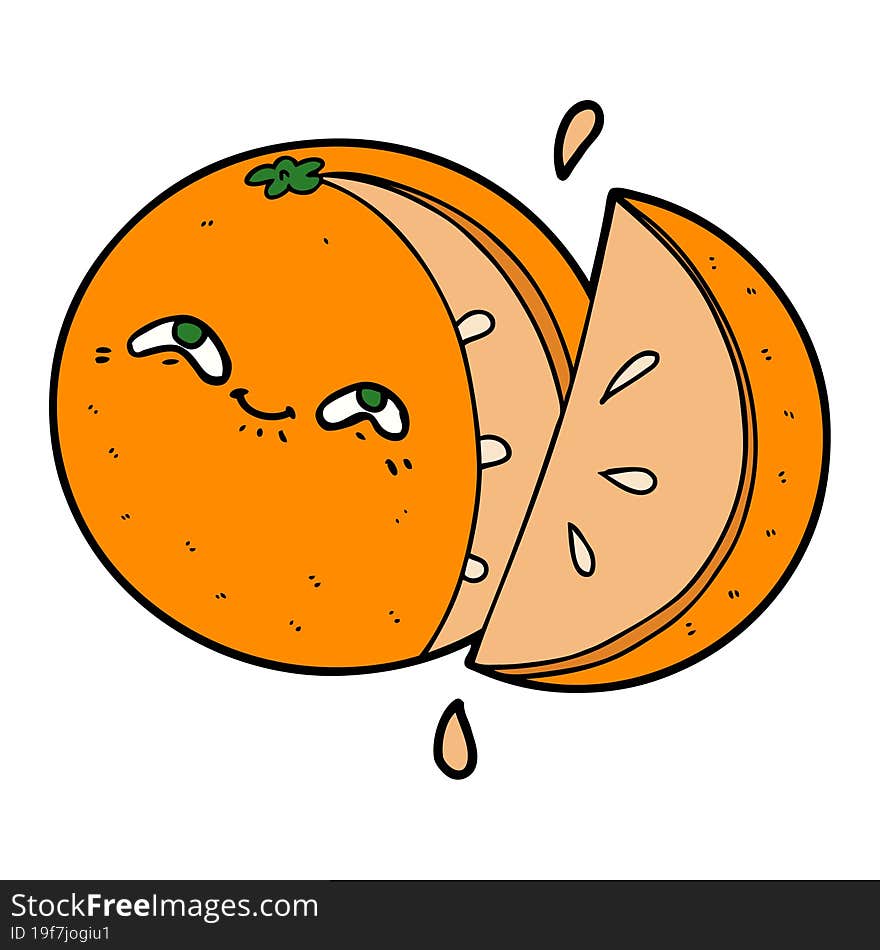 cartoon orange. cartoon orange