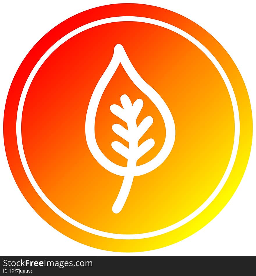 natural leaf circular in hot gradient spectrum