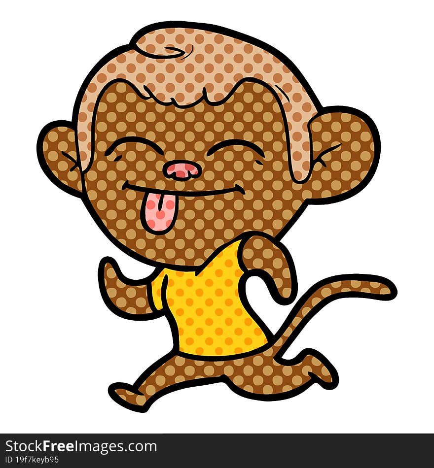 funny cartoon monkey. funny cartoon monkey