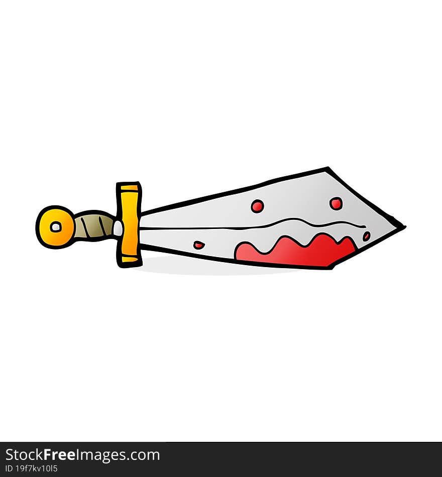 cartoon bloody sword