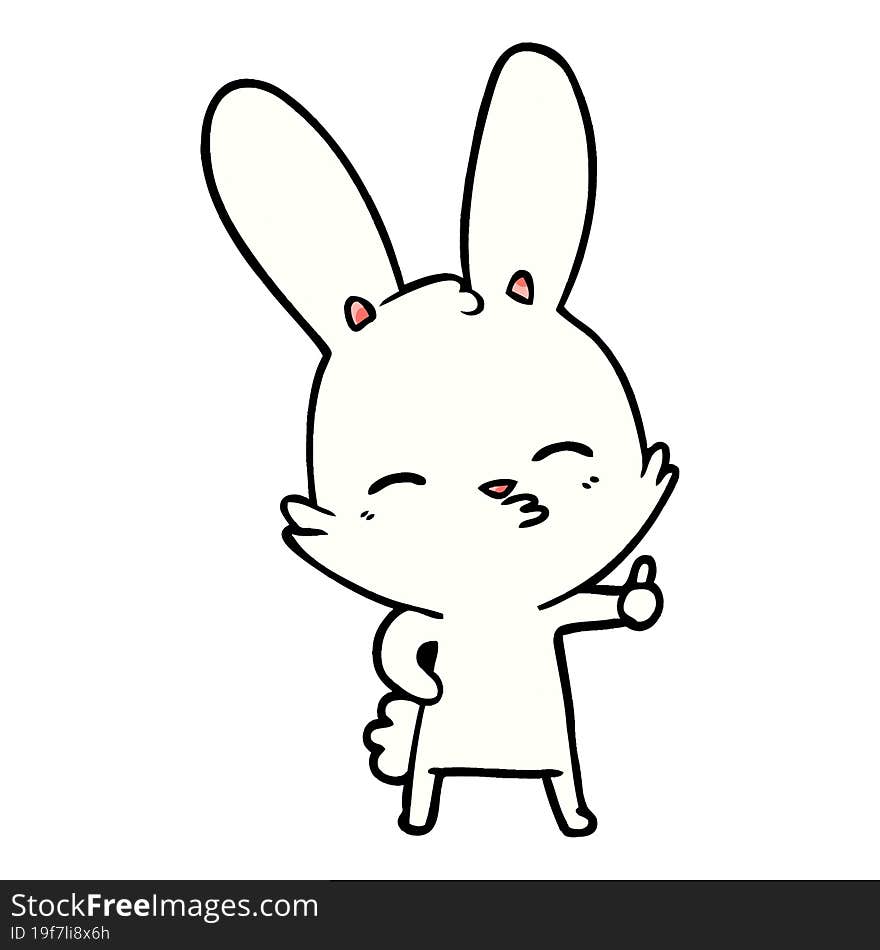 curious bunny cartoon. curious bunny cartoon