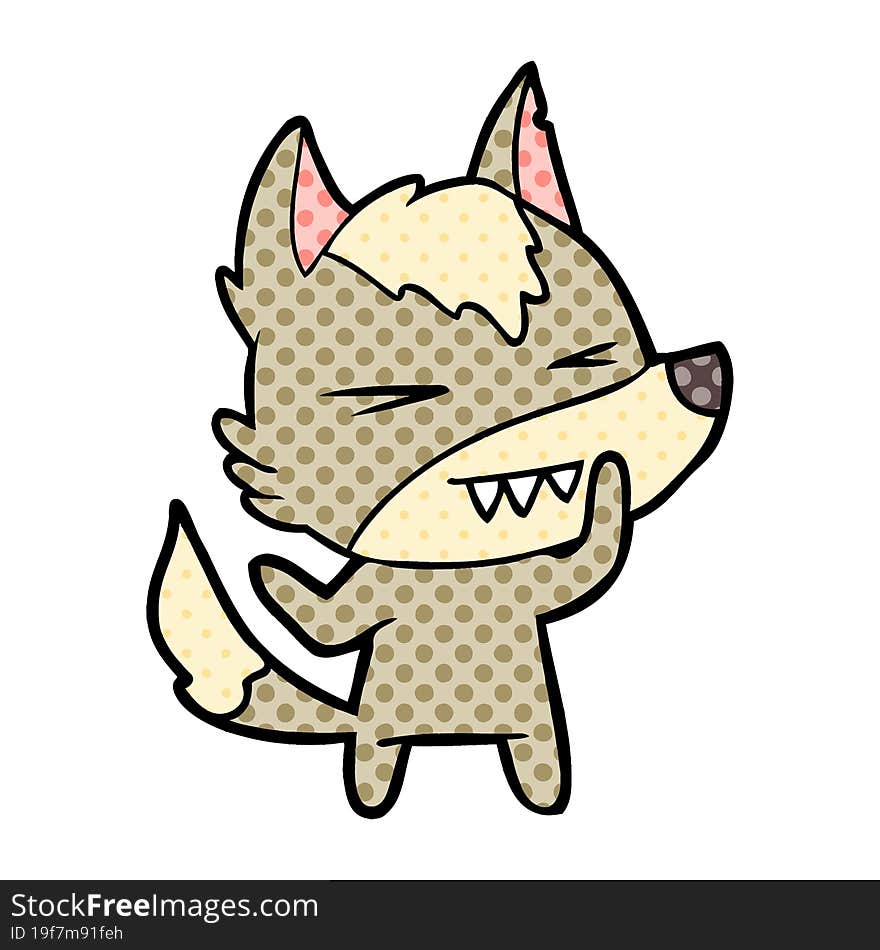 angry wolf cartoon. angry wolf cartoon