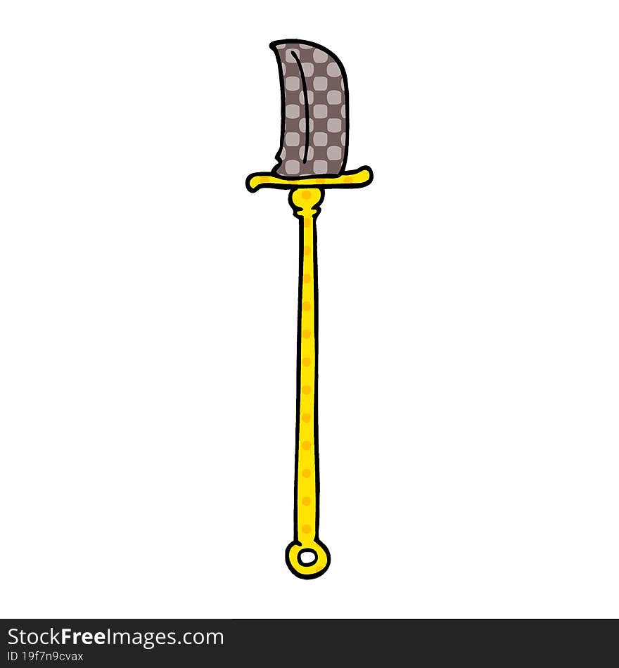 Cartoon Doodle Of A Knife