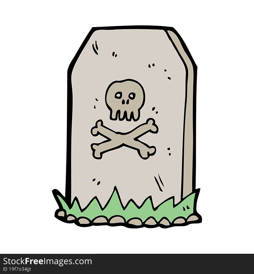 cartoon spooky grave