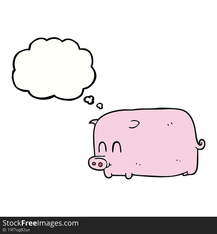 thought bubble cartoon pig