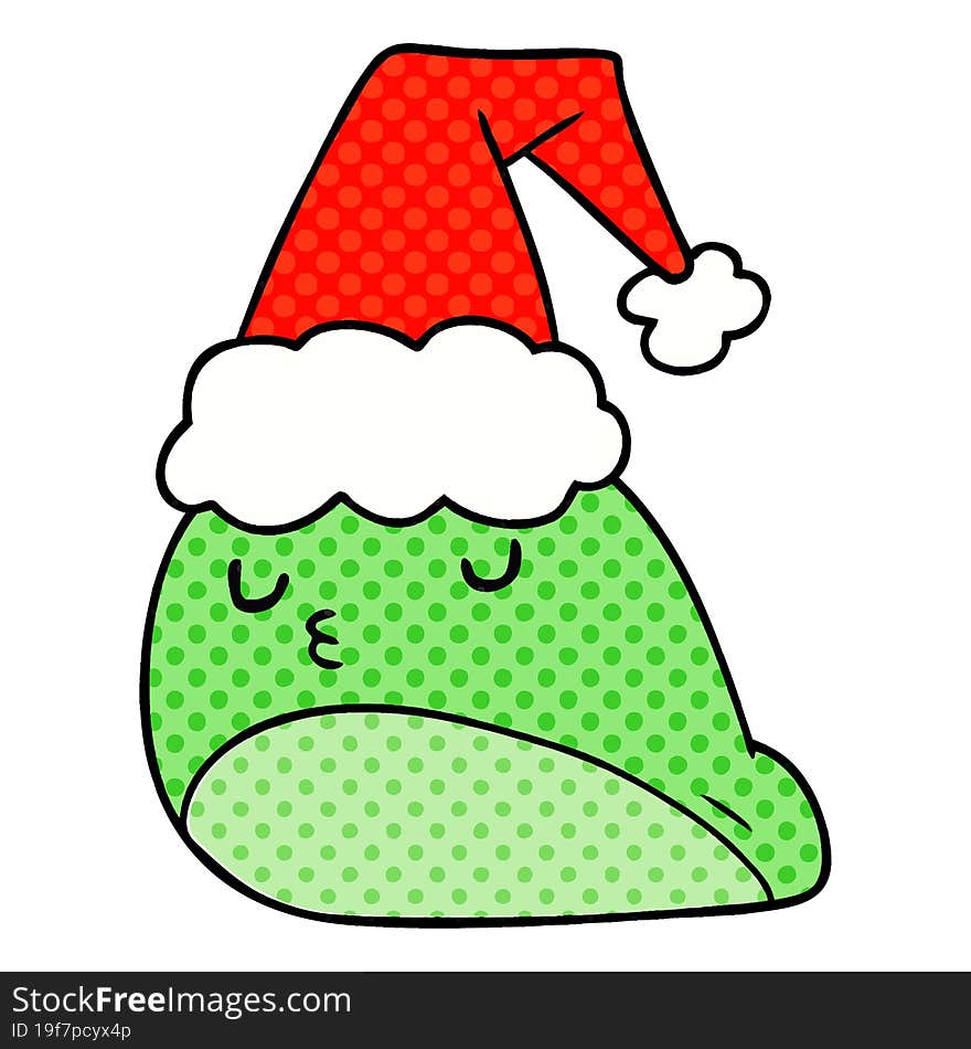 Christmas Cartoon Of Kawaii Slug