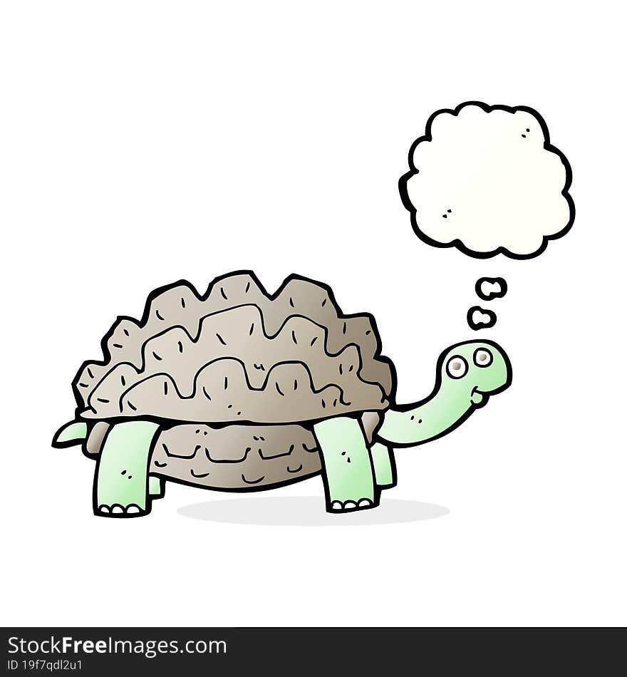 cartoon tortoise with thought bubble