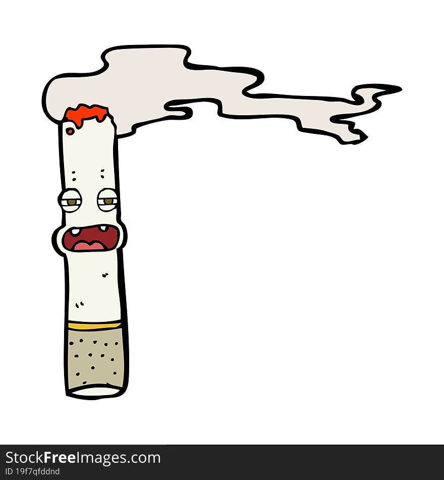 cartoon cigarette character