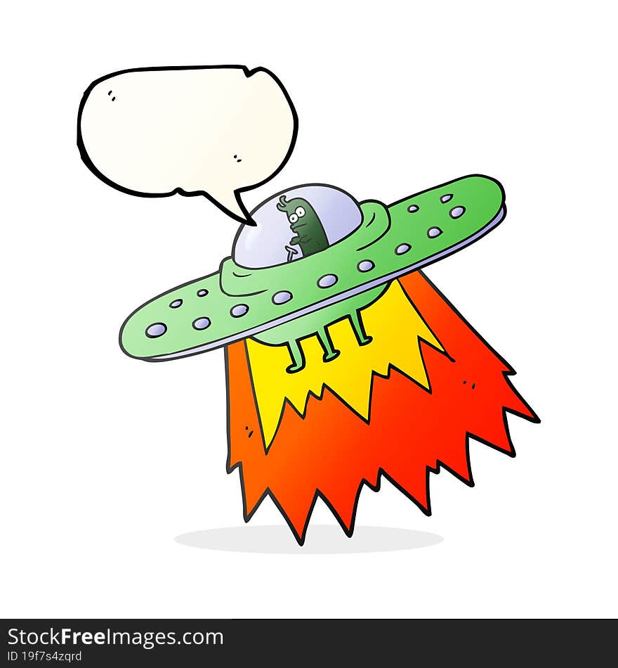 speech bubble cartoon ufo