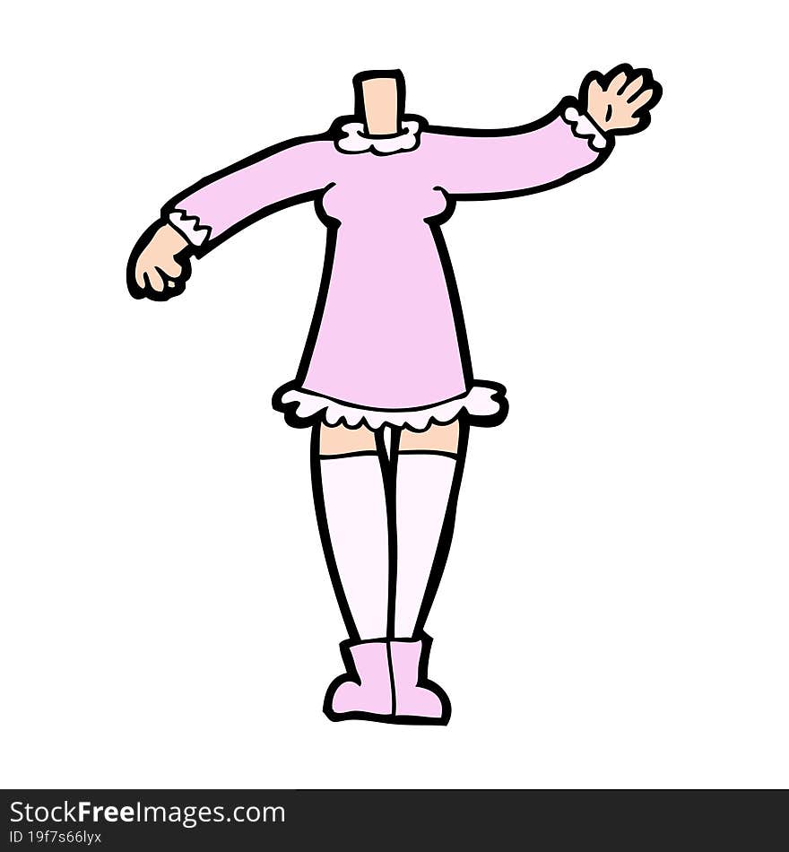 cartoon female body (add photos or mix and match cartoons