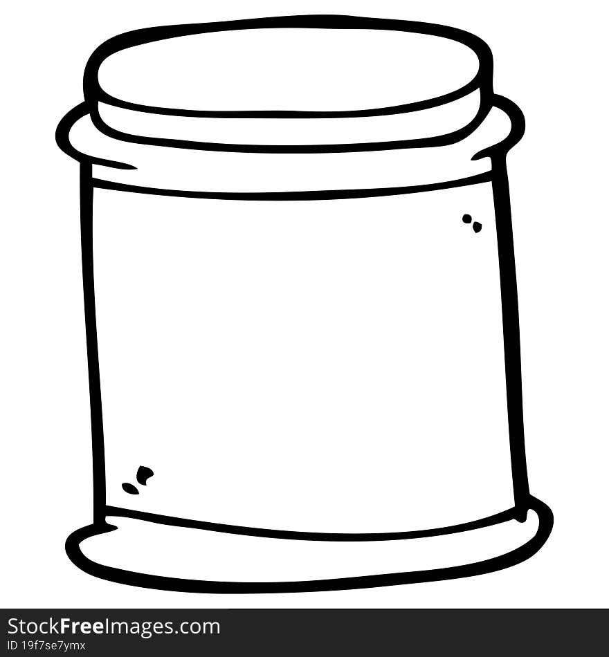 line drawing cartoon vitamin pots