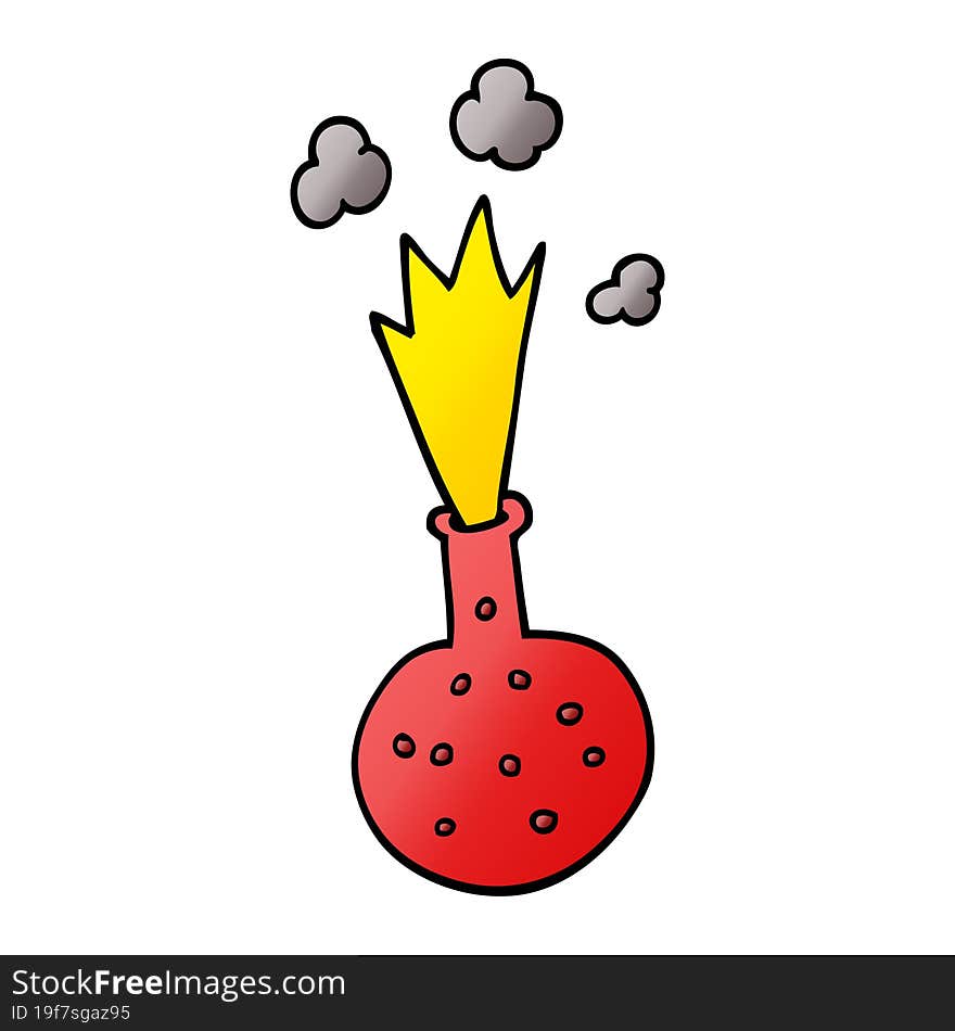 cartoon doodle of a explosive chemical