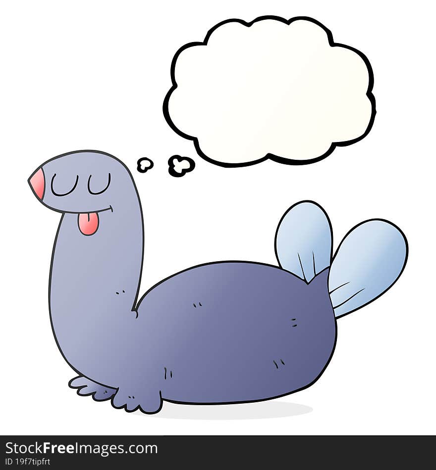 thought bubble cartoon seal