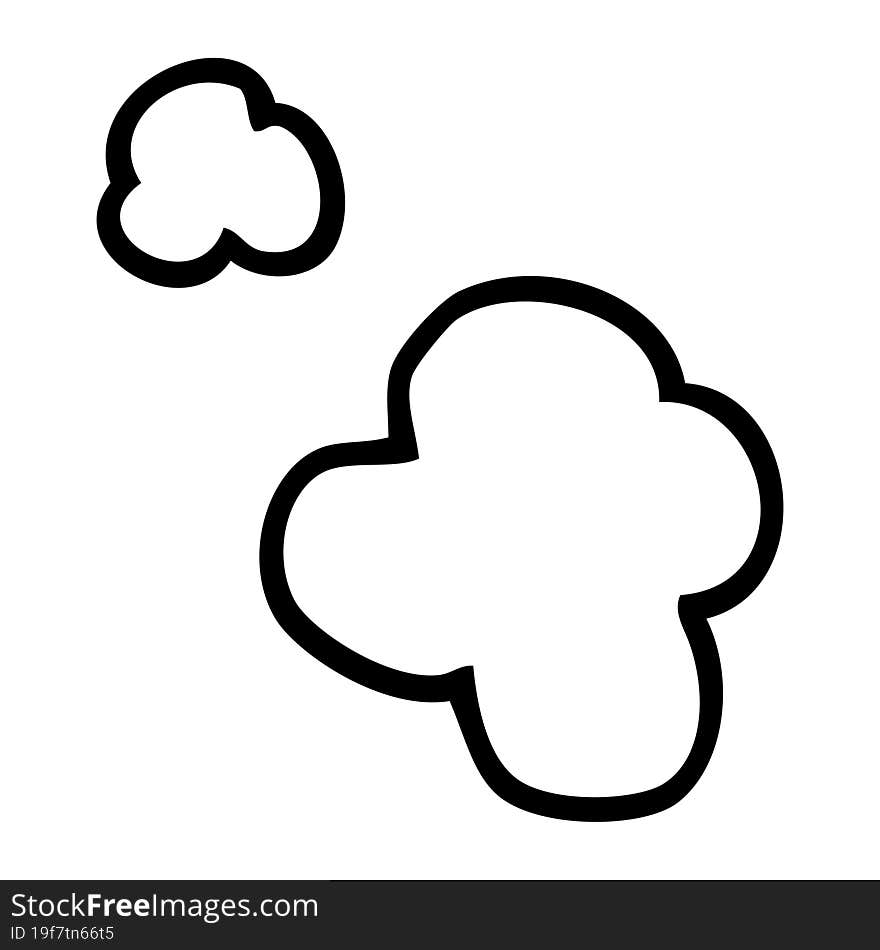 line drawing cartoon poof of smoke