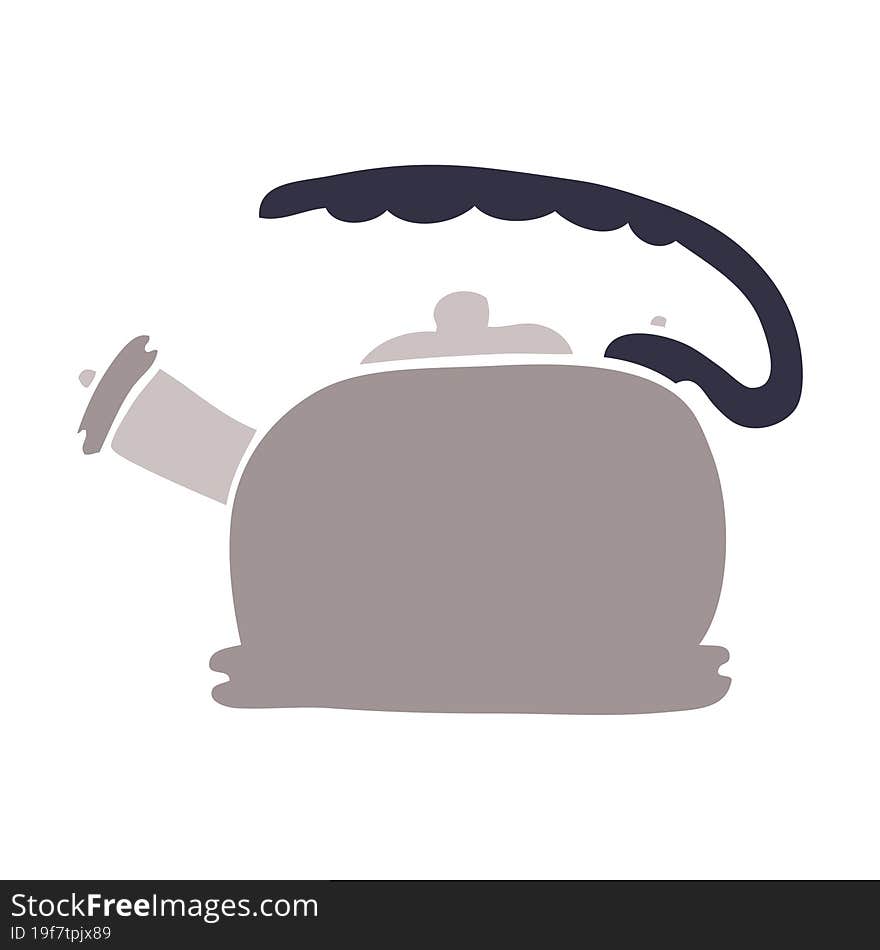 cartoon doodle whistling kettle