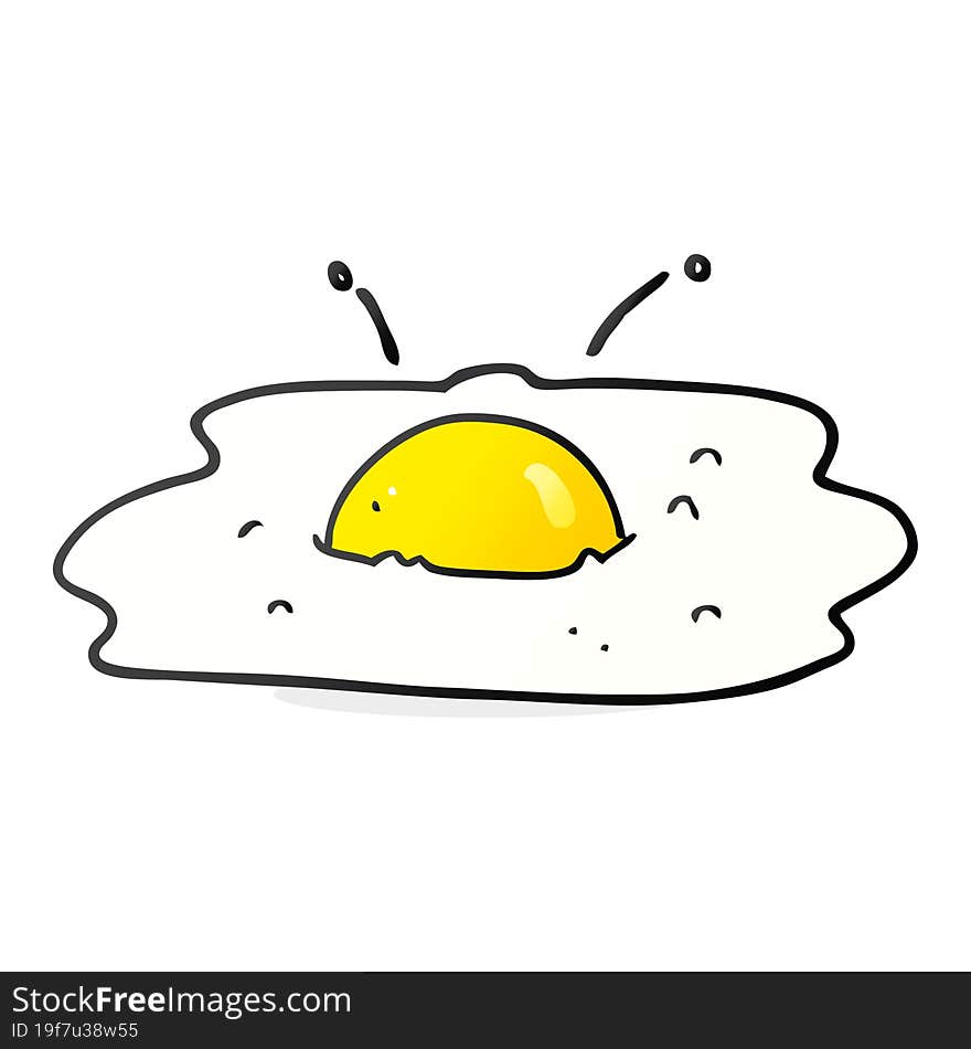 Cartoon Fried Egg