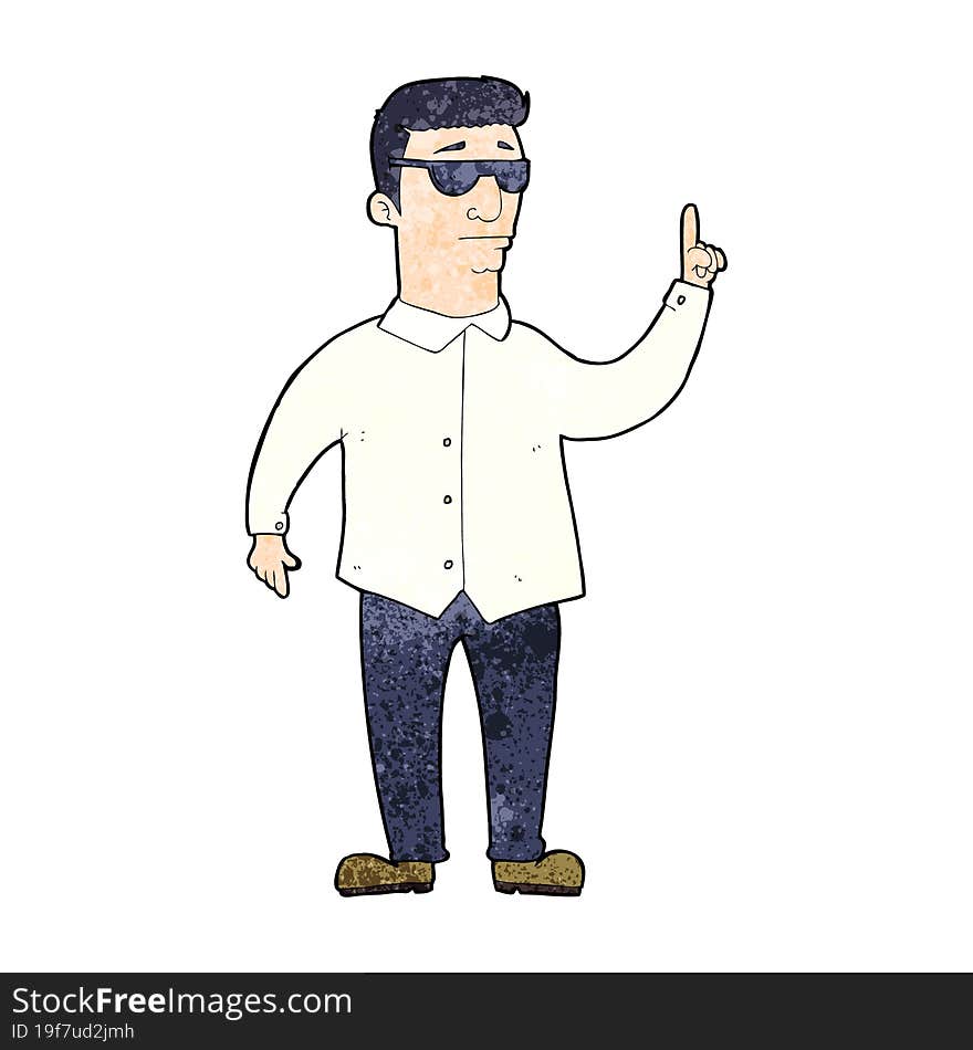 cartoon man wearing sunglasses