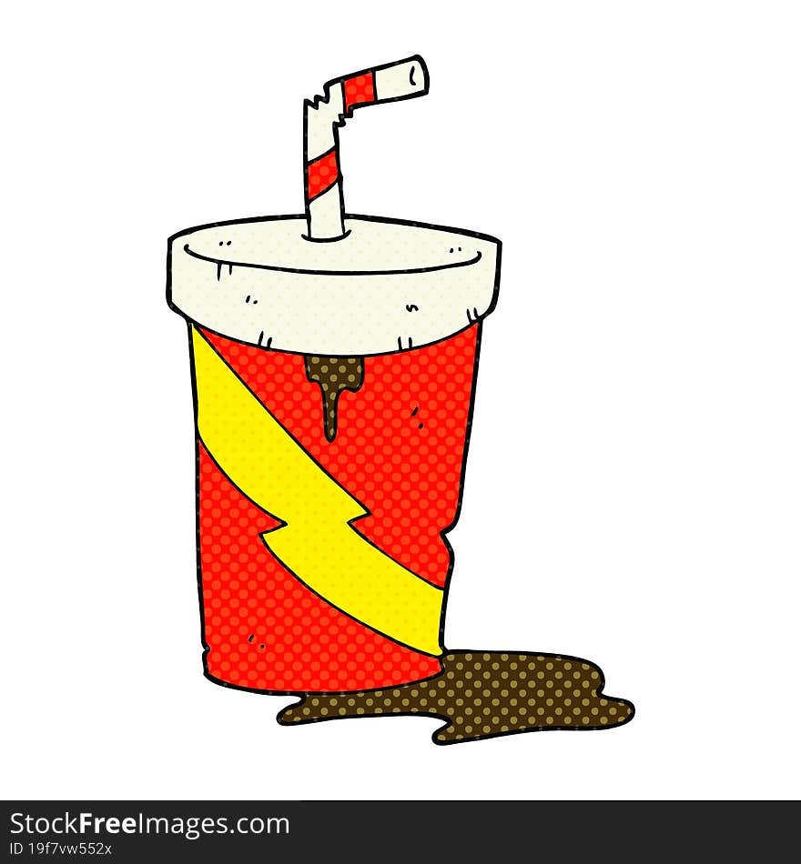 cartoon junk food cola drink