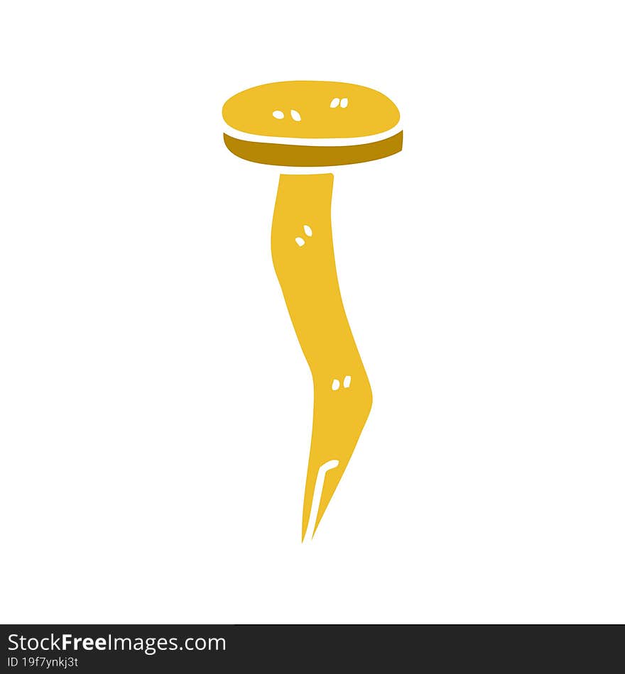 cartoon doodle brass nail