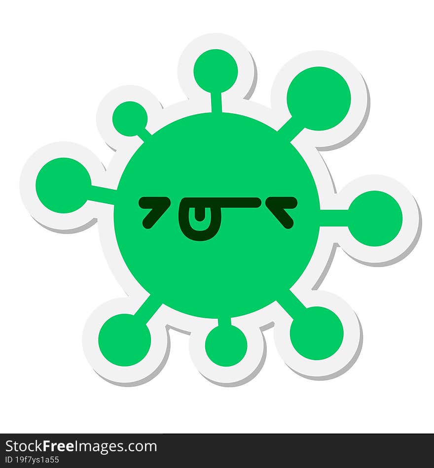 Overwhelmed Virus Sticker