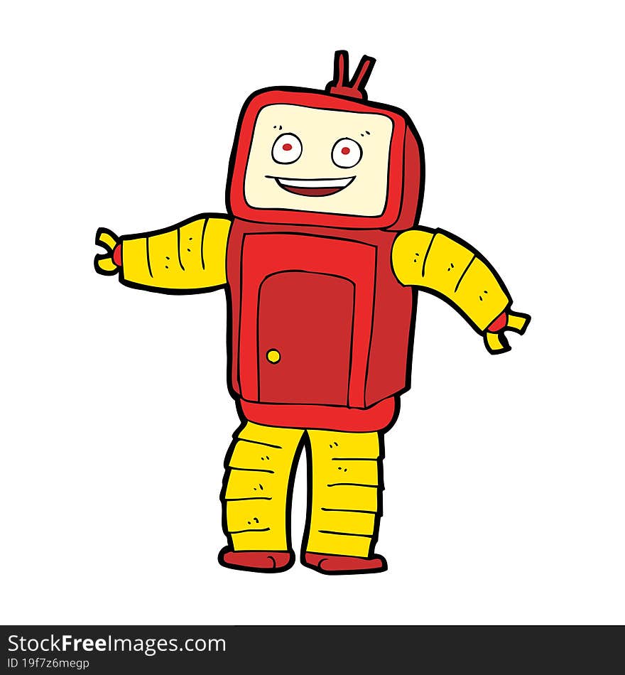 cartoon funny robot