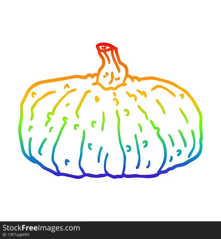 rainbow gradient line drawing cartoon squash